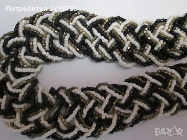 Красиво винтидж дамско колие , стъклени мъниста, снимка 5 - Колиета, медальони, синджири - 50303057