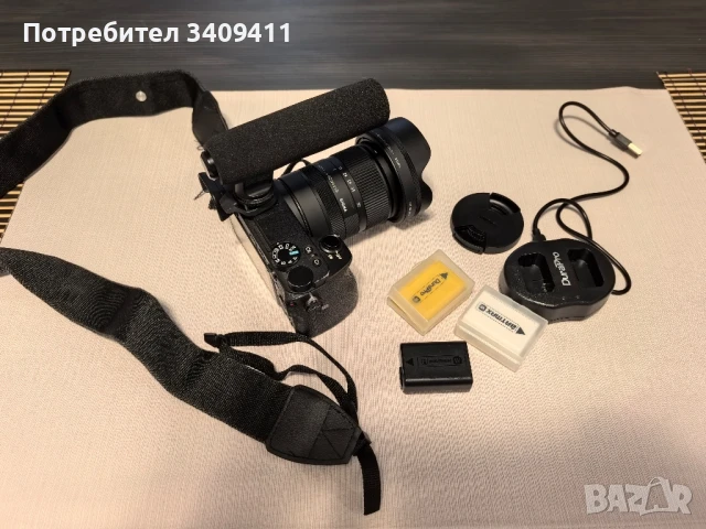 Сони 6500+Sigma 18-50mm f/2.8 DC DN Contemporary+микрофон+батерии, снимка 7 - Обективи и филтри - 51331666