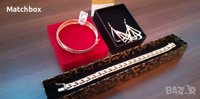 Златни гривни , обеци 14 карата 585 , снимка 2 - Гривни - 51919288