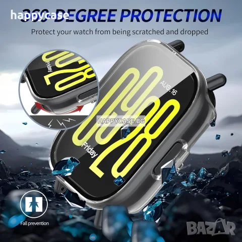 Xiaomi Redmi Watch 6 Active / 6 Lite / 360° Твърд пластмасов кейс с вграден протектор за екран, снимка 4 - Смарт часовници - 55962395