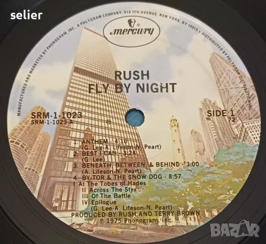 Rush ‎– Fly By Night Made in USA Щатско издание 1975г PRC, Richmond Pressing Състояние на винила:VG+, снимка 6 - Грамофонни плочи - 49000388