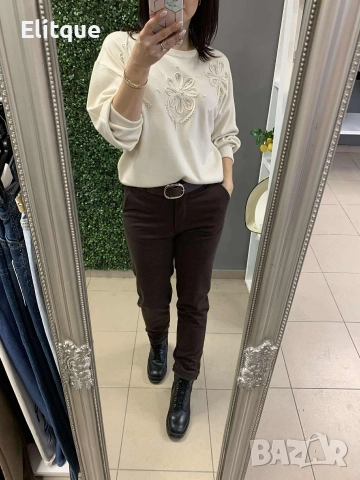 кафяв плътен панталон , снимка 2 - Панталони - 52591711