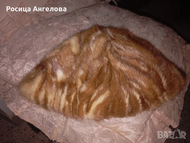 Винтидж дамска шапка с естествен косъм от естествена кожа , снимка 11 - Шапки - 51401917