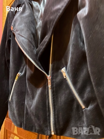 Велурено яке biker, снимка 4 - Якета - 52907707
