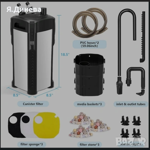 Филтър за аквариум AQ-150-2200L 