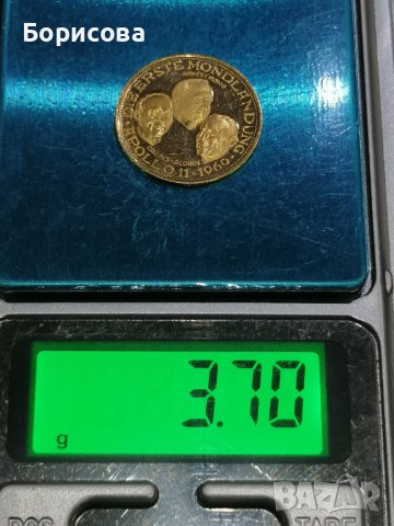 Юбилейна златна монета Apollo 11, снимка 2 - Нумизматика и бонистика - 37382654
