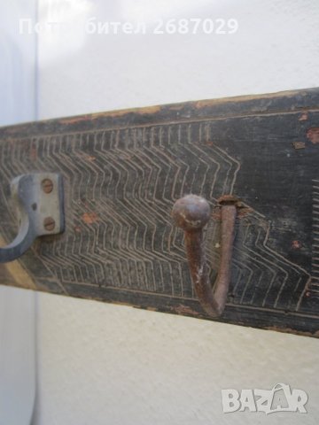 Стара дървена закачалка  -  1, снимка 4 - Антикварни и старинни предмети - 30131328