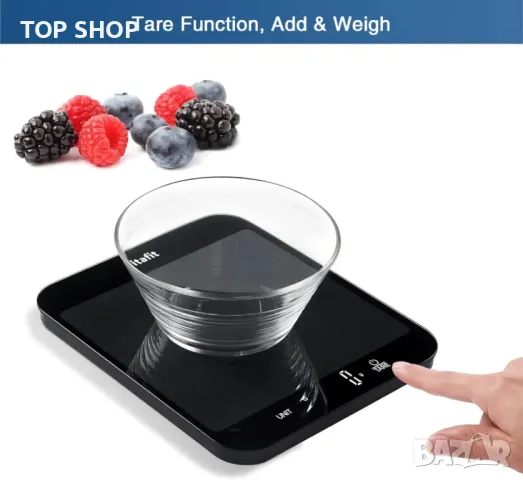 Цифрови кухненски везни Vitafit 15 кг, снимка 4 - Електронни везни - 48648449