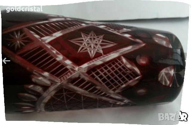 сервиз кристални чаши и гарафа цветен червен кристал , снимка 11 - Антикварни и старинни предмети - 28429012