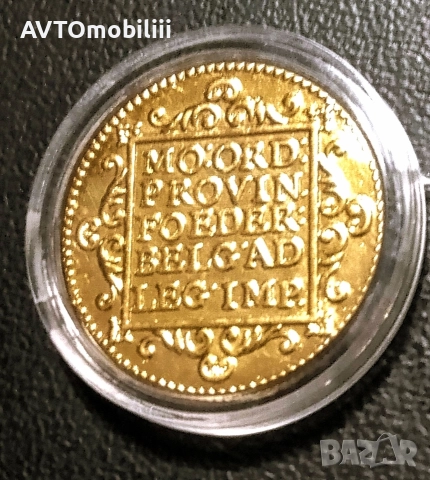 Позлатена монета 1 Дукат 1729 г, снимка 5 - Нумизматика и бонистика - 52665042