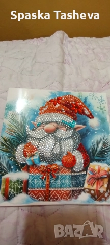 Диамантени коледни картички , снимка 5 - Декорация за дома - 52306935