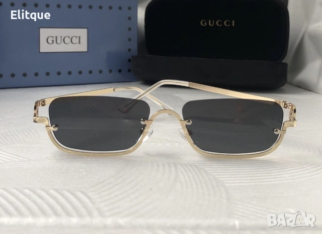 очила с черен обикновен калъф и ув защита Gucci, снимка 5 - Слънчеви и диоптрични очила - 53225188
