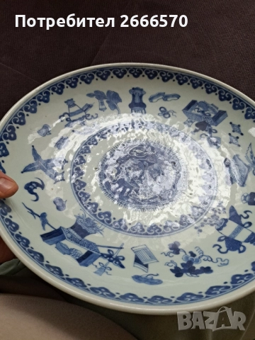Стара китайска порцеланова  чиния Kangxi , снимка 15 - Други ценни предмети - 51577514