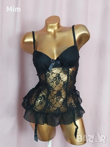 KISSME М Моделираща рокля с жартиери за чорапи , снимка 2 - Корсети, бюстиета, топове - 54232856