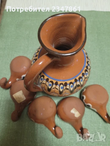 Керамичен сервиз за ракия, снимка 5 - Сервизи - 50685066