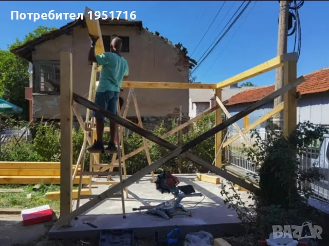 изграждане на дървени навеси , снимка 9 - Ремонти на покриви - 47837704