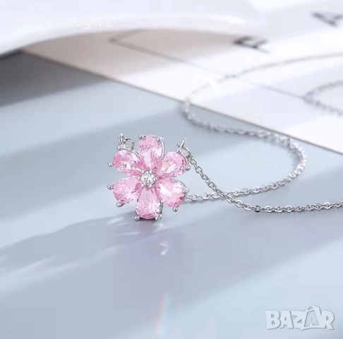 Комплект бижута от 3 части със сребърно покритие - колие, обеци и пръстен, снимка 4 - Бижутерийни комплекти - 52248573