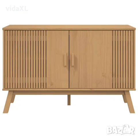 vidaXL Сайдборд OLDEN, кафяв, 114x43x73,5 см, бор масив, снимка 8 - Бюфети - 56147291