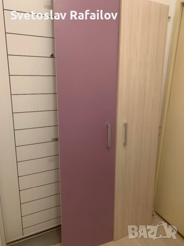 Детска секция с бюро и двукрилен гардероб, снимка 2 - Мебели за детската стая - 52582337