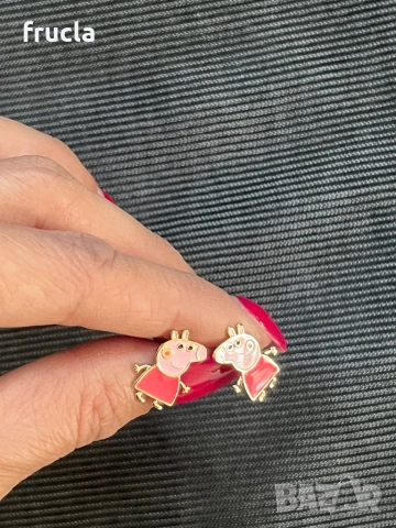 Детски Обеци Пепа Пиг , снимка 2 - Обеци - 52957948