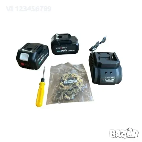 Акумулаторен Тример/ храсторез+Резачка 15 см.+лозарска ножица KraftRoyal. 36V/8Ah., снимка 5 - Градинска техника - 50838635