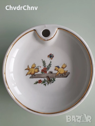 Limoges 18см/Лимож френска детска-бебешка порцеланова купа/чиния за сервиране, снимка 2 - Други - 53950351