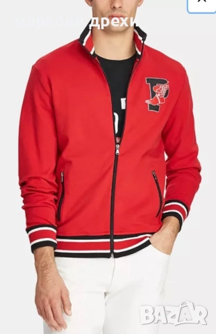 Polo Ralph Lauren Men's P-Wing Cotton Track Jacket, L, снимка 2 - Суичъри - 52854471