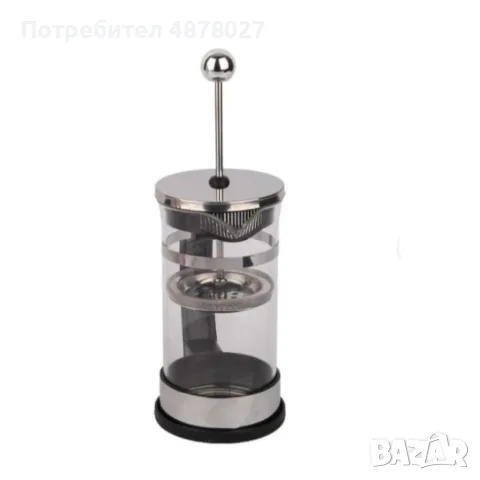 Френска стъклена преса за кафе и чай, снимка 6 - Аксесоари за кухня - 55804988