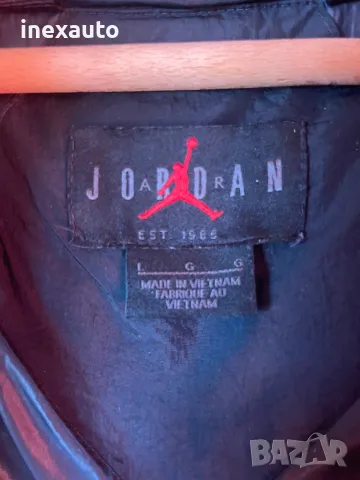 Продавам мъжка дълга шуба AIR JORDAN L размер но става и за XL 100% гъши пух, снимка 3 - Якета - 48088461