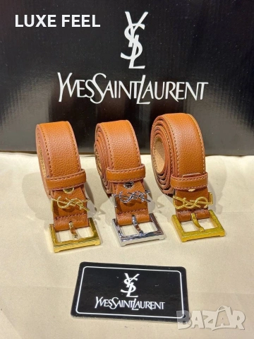 YVES SAINT LAURENT 💎 Естествена Кожа , снимка 9 - Колани - 54020220