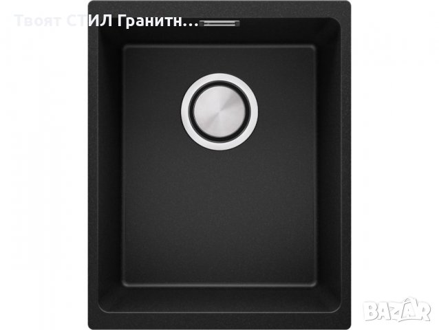 Кухненска Мивка от гранит модел Лондон 40 Slim 360 x 450 mm - черен
