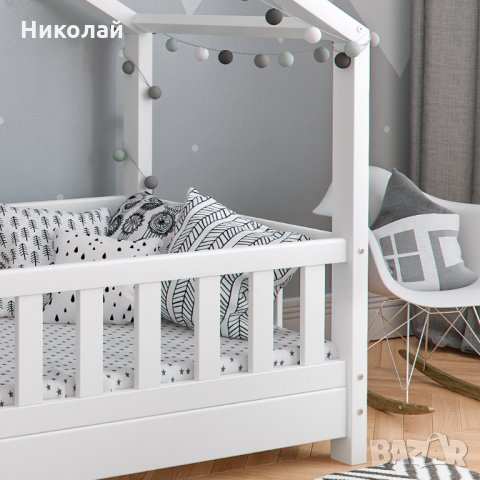 Легло Къщичка - Индиански Тип НОВО! Монтесори, снимка 2 - Мебели за детската стая - 33936941