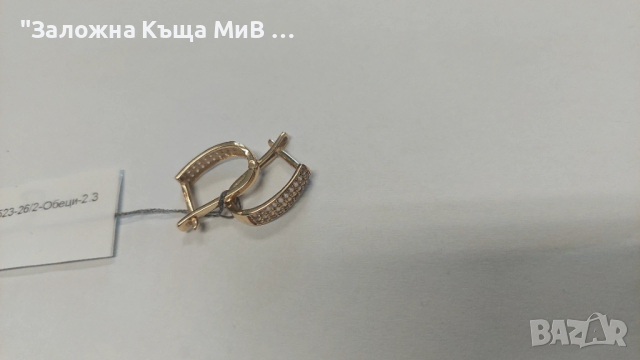 Златни обеци 2.35гр 14к, снимка 2 - Обеци - 54026566