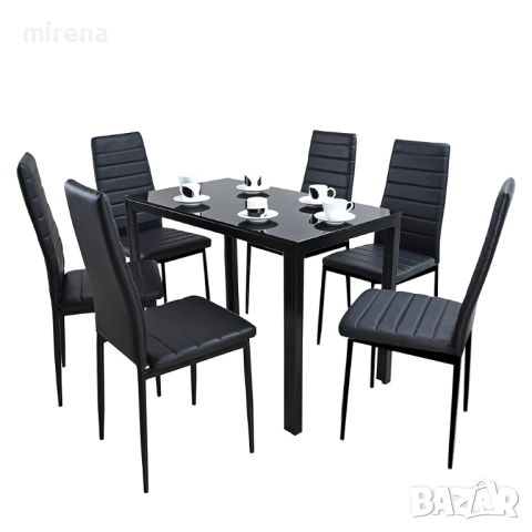 Модерен разкошен 6 стола изкуствена кожа, стол за трапезария и кухня, снимка 3 - Столове - 52122925