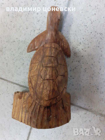 Дървен пепелник костенурка ръчна изработка, снимка 3 - Декорация за дома - 52730468