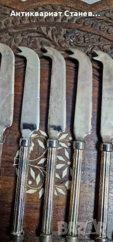 Посребрени ножове внос от Скандинавия , снимка 5 - Прибори за хранене, готвене и сервиране - 54071056