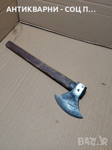 Стара Ръчно Кована Брадва Викинг 0.630кг. НОМЕР 747., снимка 2 - Антикварни и старинни предмети - 54175990