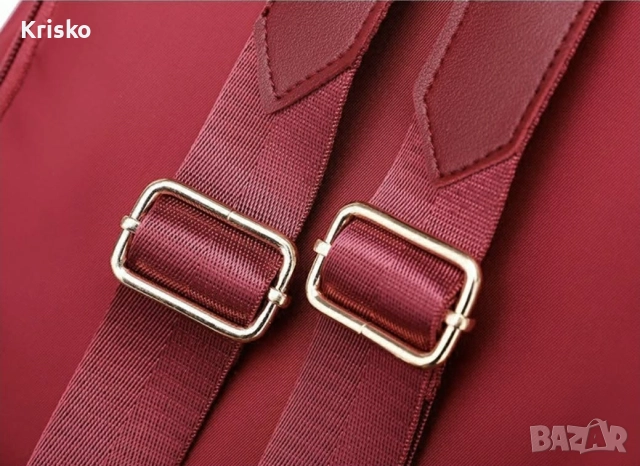 Елегантна дамска раница в бордо, снимка 2 - Чанти - 52837953