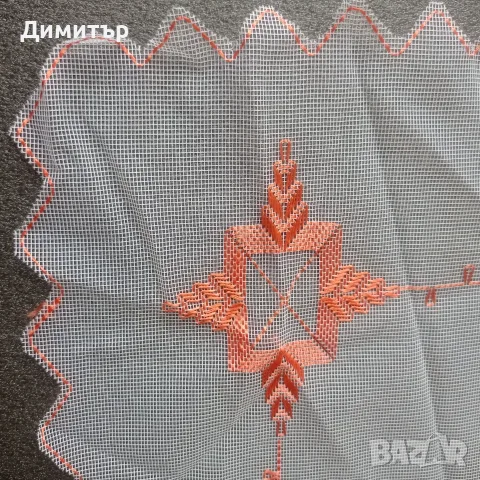 Ретро ръчно бродирани карета (8 бр.) – уникална прозрачна/найлонова панама, снимка 12 - Декорация за дома - 55903064