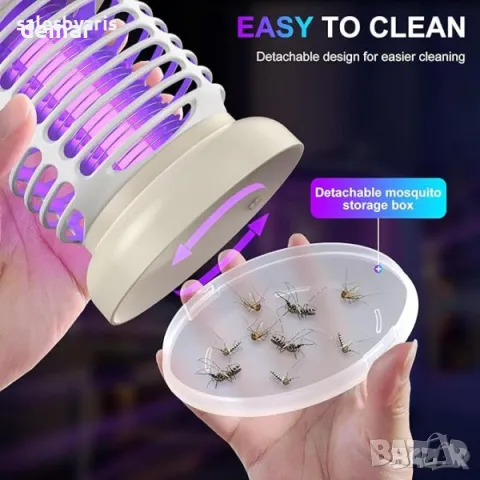 Унищожител на Мухи и Комари с USB Зареждане 1200mAh, снимка 4 - Други стоки за дома - 49810245