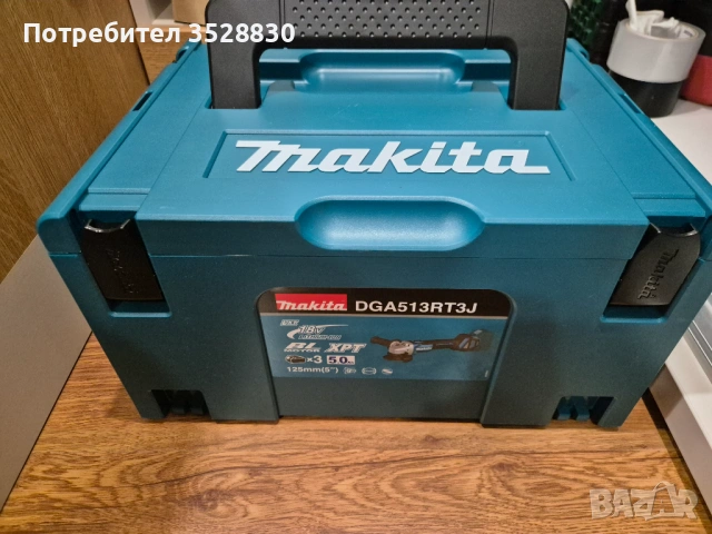 Акумулаторен безчетков ъглошлайф флек Макита Makita DGA513 с макпак 3 Makpac 3 (чисто нов), снимка 2 - Други инструменти - 54148332