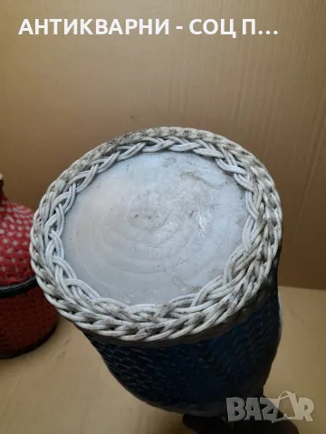 Комплект Соц Стари Ръчно Плетени Дамаджани 2×5 лт., снимка 6 - Антикварни и старинни предмети - 48923508