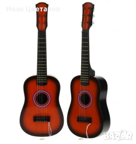 Детска дървена класическа китара, снимка 2 - Плюшени играчки - 48790317