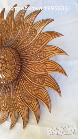 Дърворезба, розета (слънце), украса за таван или стена, снимка 2 - Декорация за дома - 30416345