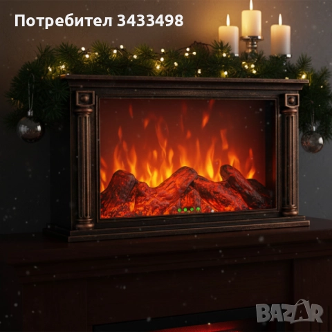 LED камина с ефект на тлеещи въглени – безопасна и стилна атмосфера у дома, снимка 1