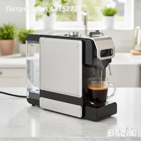 Еспресо машина 8в1 Oliver Voltz OV51171N8M – За капсули и мляно кафе, 1450W, 19 Bar, 5 адаптера 5VS1, снимка 3 - Кафемашини - 53189227