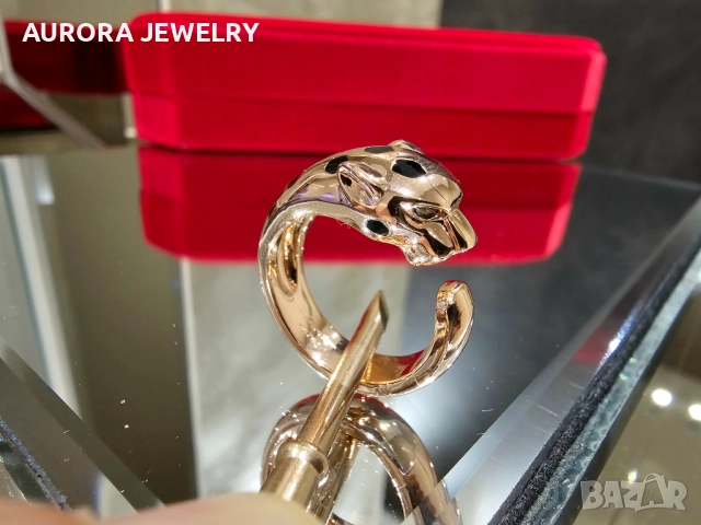 CARTIER Panthere de Cartier Rose Gold Black Дамски Пръстен