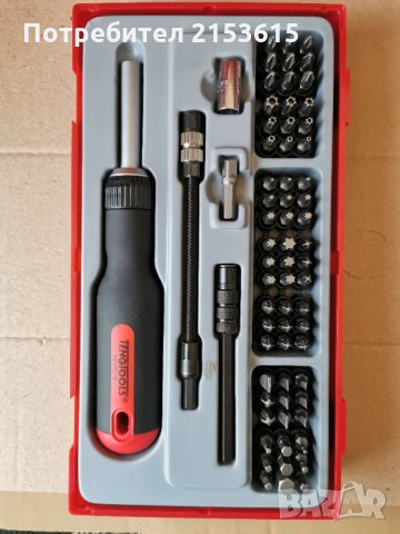 TENG TOOLS TTMD74 тенг 74 части рачет отвертка с 1/4 битове накрайници , снимка 3 - Отвертки - 35220404