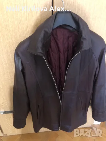 Яке естествена кожа дамско цвят бордо