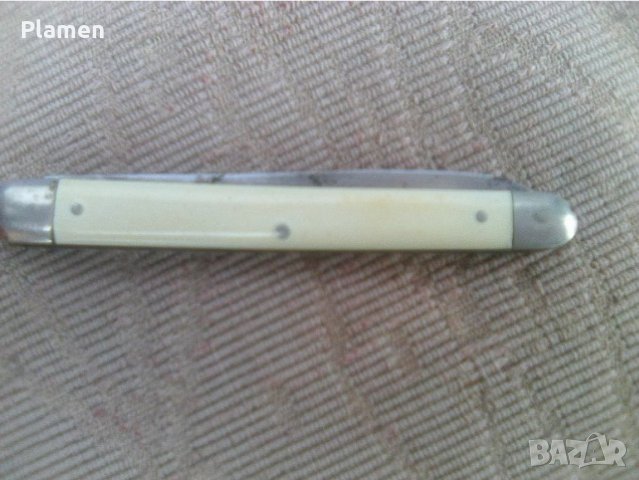 Старо джобно ножче на Петко Денев - Велико Търново с две остриета, снимка 7 - Ножове - 40831865